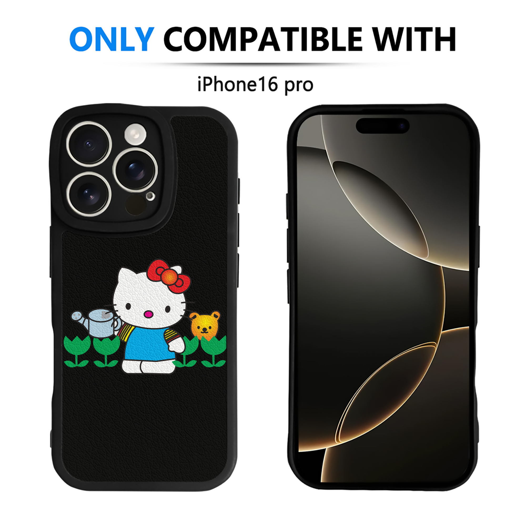 （画像用） Hello Kitty ハローキティ 【iPhone 16シリーズ対応】シリコンスマホケース（レザー調） 材質：シリコン